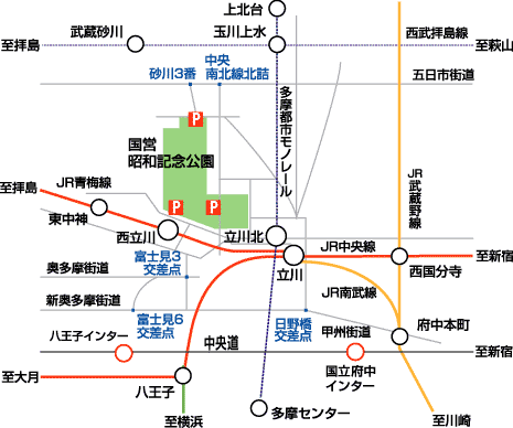 ドッグランフェスタ会場までの地図